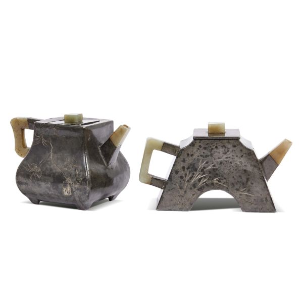 TWO TEAPOTS, CHINA, QING DYNASTY, 19TH CENTURY