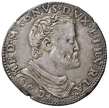 FIRENZE, COSIMO I DE&rsquo; MEDICI GRANDUCA DI TOSCANA (1569-1574), TESTONE 1572
