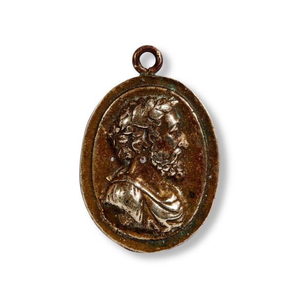 Central Italy, 18th century, Profile of Emperor, metal