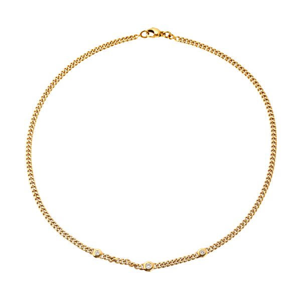 GROUMETTE CHAIN NECKLACE IN 18KT YELLOW GOLD