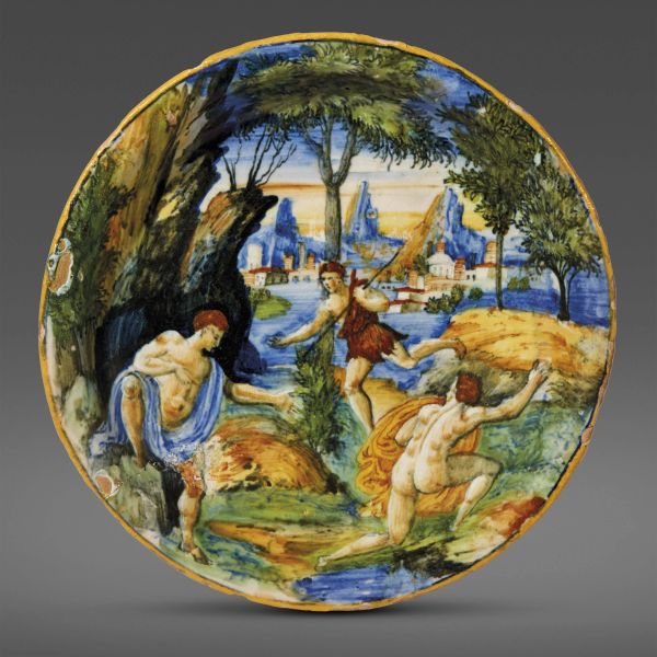 COPPA SU BASSO PIEDE, FRANCESCO DURANTINO (ATTR.), URBINO O DUCATO DI URBINO, 1530 CIRCA