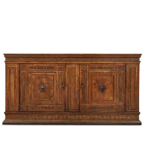 IMPORTANTE CREDENZA, FIRENZE, SECOLO XV