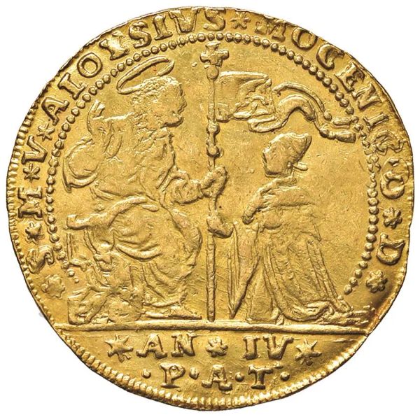      VENEZIA. ALVISE SEBASTIANO III MOCENIGO (1722-1732) OSELLA D&rsquo;ORO DA 4 ZECCHINI AN. IV (1725) 