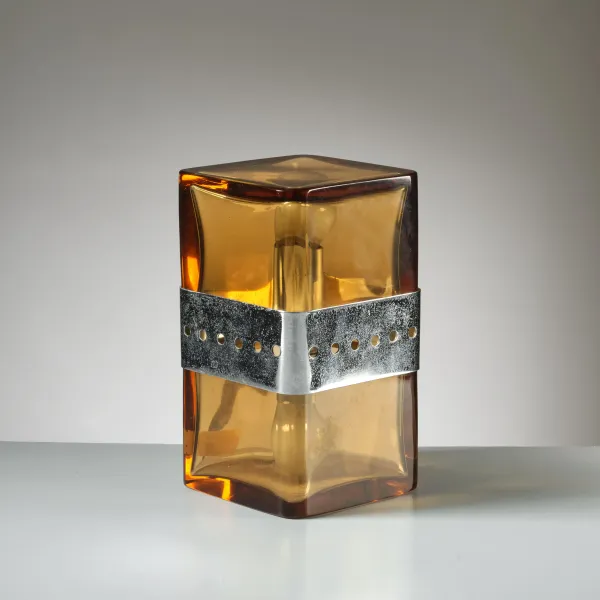 



TABLE LAMP, ORANGE GLASS LAMP 