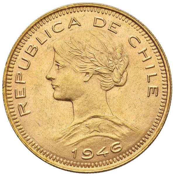 CILE REPUBBLICA 100 PESOS 1946
