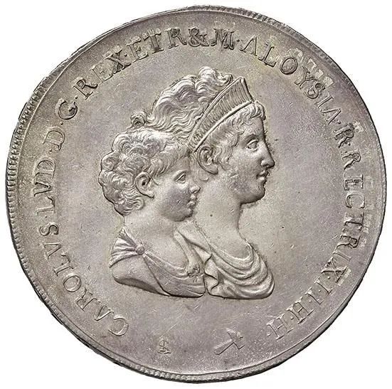 FIRENZE, REGNO D&rsquo;ETRURIA, CARLO LUDOVICO DI BORBONE E MARIA LUIGIA REGGENTE (1803-1807), DENA (1804)