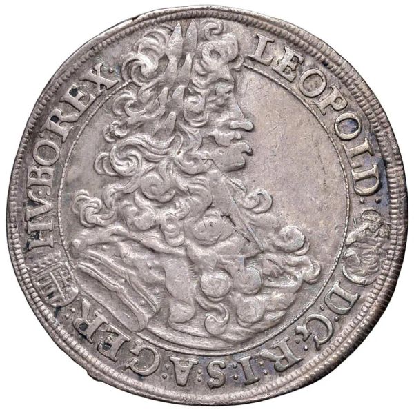 AUSTRIA. SACRO ROMANO IMPERO. LEOPOLDO I (1658-1705) MEZZO TALLERO 1704 HALL