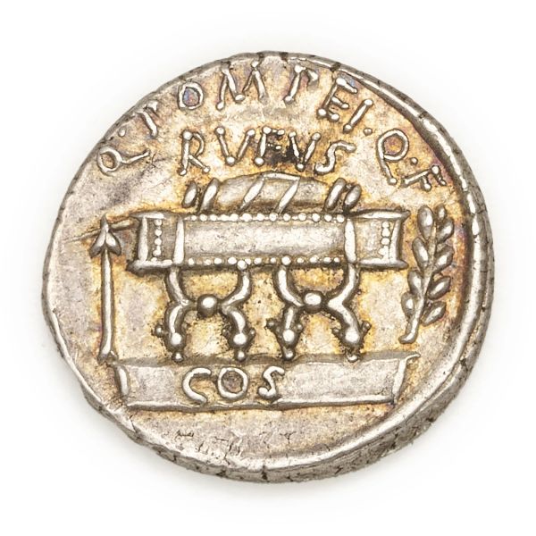 Pompeia - Denario Q. Pompeius Rufus (54 a.C.) - Zecca: Roma