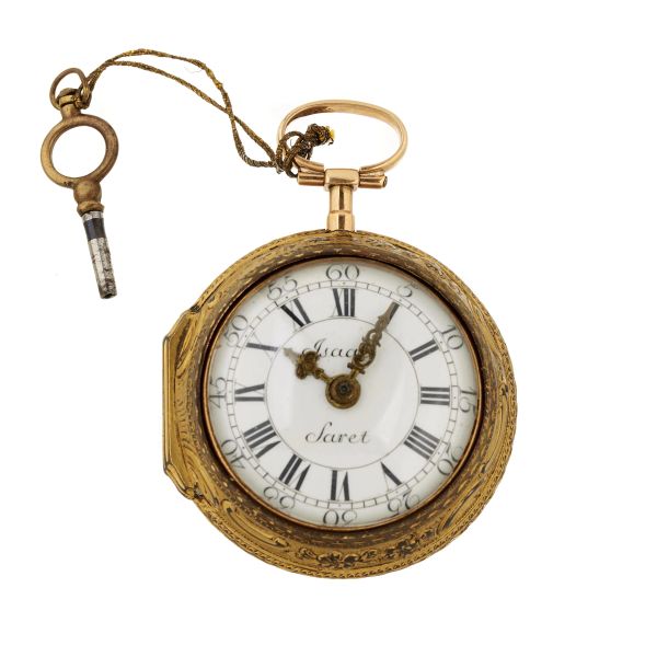 



ISAAC SARET YELLOW GOLD AND BRASS POCKET WATCH