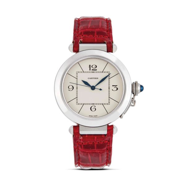 Cartier - 



CARTIER PASHA XL STAINLESS STEEL WRISTWATCH, 2006