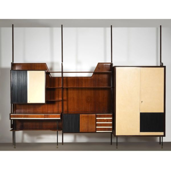 



WOOD AND METAL WALL BOOKCASE