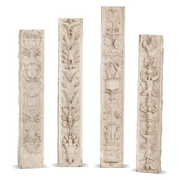 FOUR TUSCAN PILASTERS, EARLY 16TH CENTURY