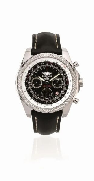 OROLOGIO DA POLSO CON CRONOGRAFO BREITLING FOR BENTLEY MOTORS SPECIAL EDITION CERTIFIED CHRONOMETER 100M/300FT, REF. A25362, N. 1160173620, IN ACCIAIO, CON SCATOLA E GARANZIA