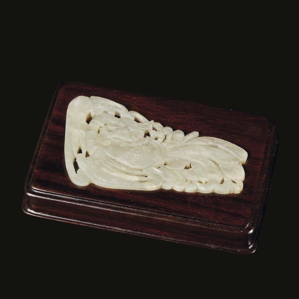 A JADE PHOENIX CARVING, CHINA, QING DYNASTY, 19TH CENTURY