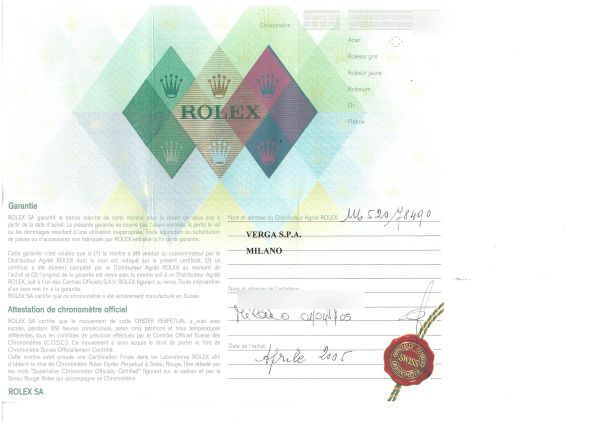 ROLEX DAYTONA REF. 116520 N. F6994XX ANNO 2005