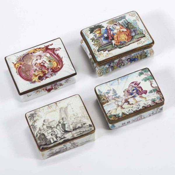 FOUR SMALL FRENCH BOXES, LATE 19TH CENTURY