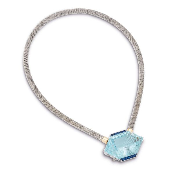 



VONHOFEN COLLANA-SPILLA CON ACQUAMARINA E ZAFFIRI