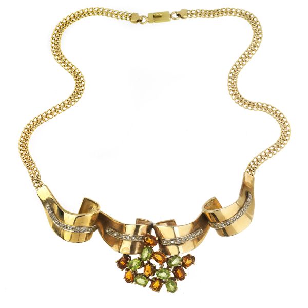 



SEMIPRECIOUS STONE NECKLACE IN 14KT GOLD