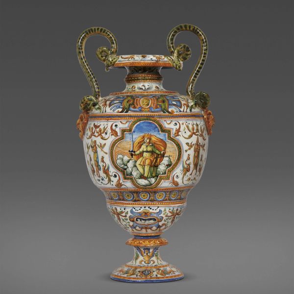 VASO BIANSATO, URBINO, BOTTEGA FONTANA, 1580 CIRCA