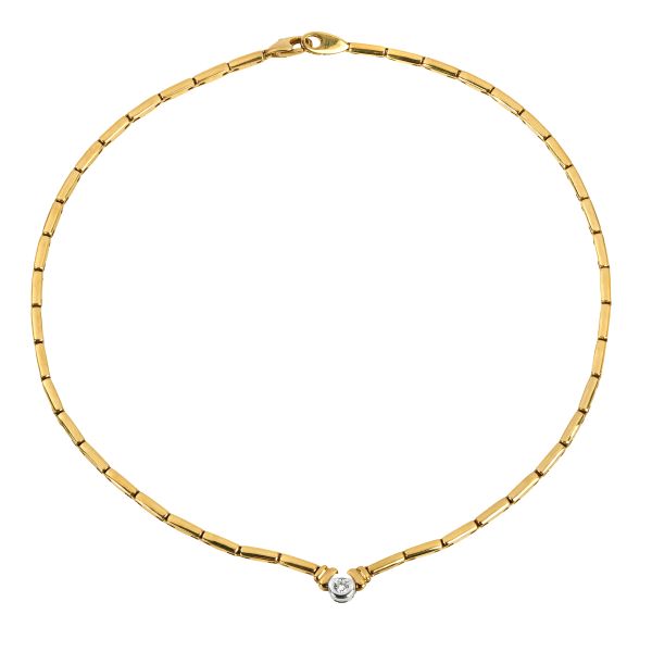 DIAMOND NECKLACE IN 18KT TWO TONE GOLD