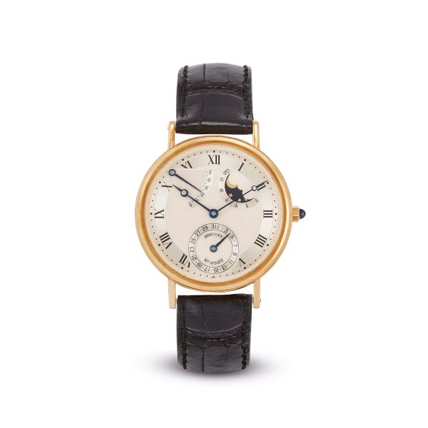 Breguet - BREGUET CLASSIQUE POWER RESERVE CALENDAR AND MOON PHASE REF. 3130BA YELLOW GOLD WRISTWATCH