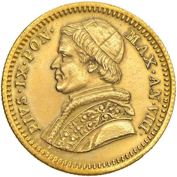      ROMA STATO PONTIFICIO PIO IX (1846-1870) SCUDI 2,5 1853 an. VIII  