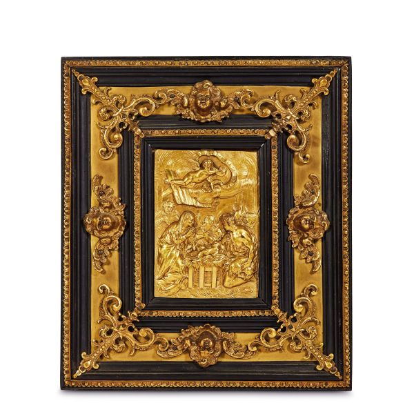 A ROMAN FRAME WITH A PLAQUE, 17TH CENTURY