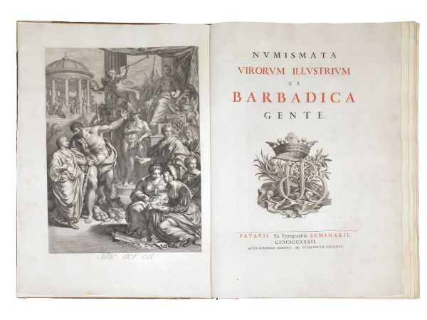      (Numismatica - Illustrati 700)   BARBARIGO, Giovanni Francesco.   Numismata virorum illustrium ex Barbadica gente.   Patavii, ex Typographia Seminarii, apud Ioannem Manfr&egrave;, 1732-1760. 