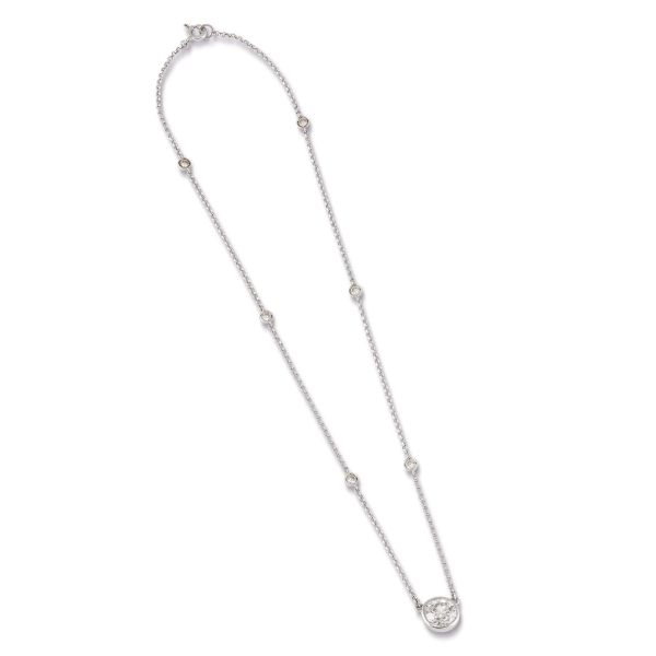 DIAMOND NECKLACE IN 18KT WHITE GOLD