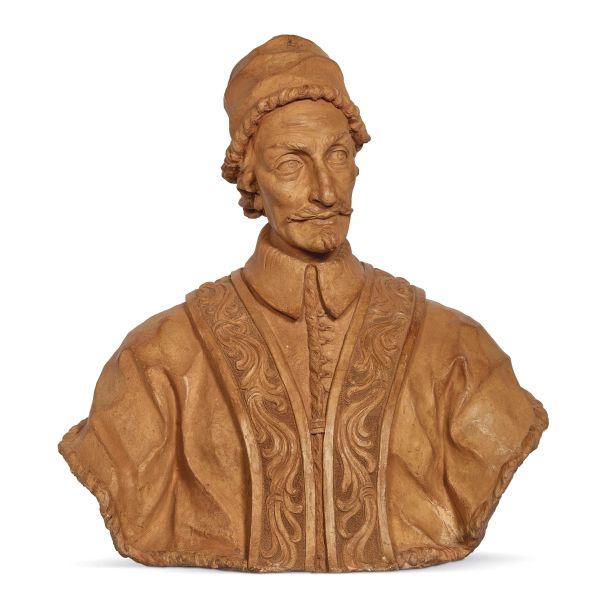 Carlo Beretta, portrait of Innocenzo XI, terracotta