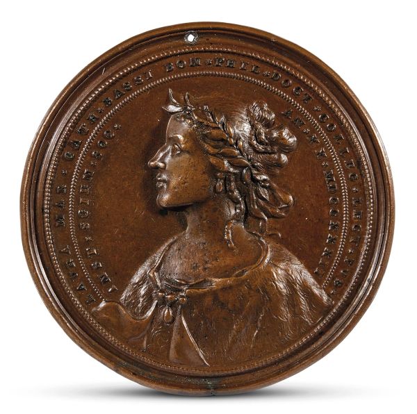 Antonio Lazari (Bologna, active 1709-1734), Laura Maria Caterina Bassi Verati, 1732, bronze