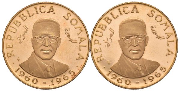      SOMALIA. DUE MONETE DA 50 SCELLINI 1965 
