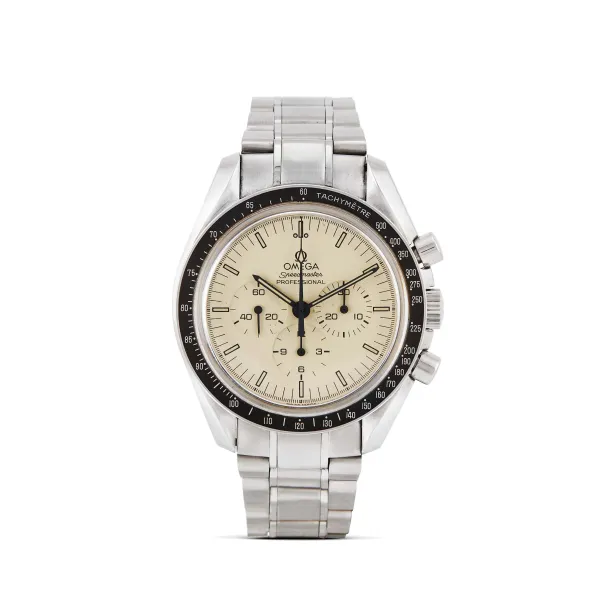 Omega - 



OMEGA SPEEDMASTER PROFESSIONAL MOONWATCH &quot;ALBINO&quot; REF. ST345.0818 ITALY LIMITED EDITION N. 1XX/500 STAINLESS STEEL WRISTWATCH, 1997