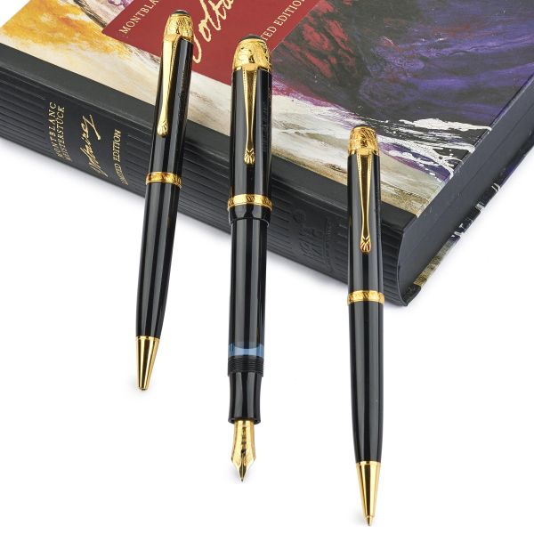 Montblanc - MONTBLANC MEISTERSTÜCK VOLTAIRE LIMITED EDITION FOUNTAIN PEN N. 00744/20000, BALLPOINT PEN N. 00744/13000 AND PENCIL N. 00744/12000, 1995