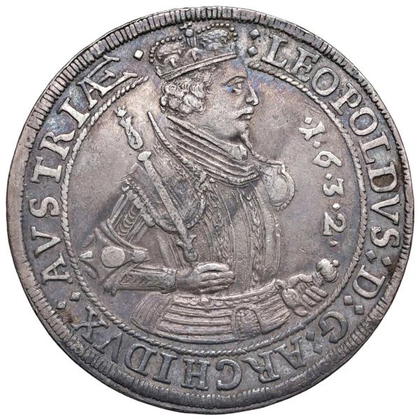 AUSTRIA. SACRO ROMANO IMPERO. LEOPOLDO V ARCIDUCA (1619-1732) TALLERO 1632 HALL