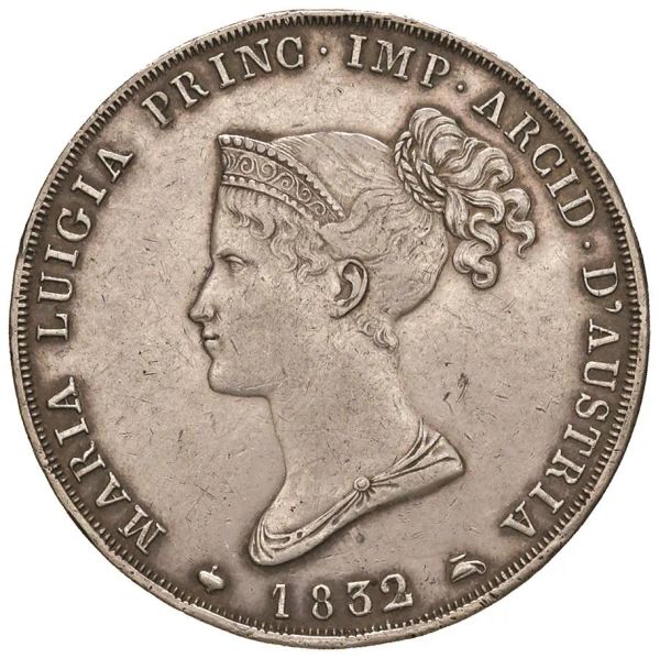     PARMA. MARIA LUIGIA D&rsquo;AUSTRIA (1815-1847) 5 LIRE 1832 