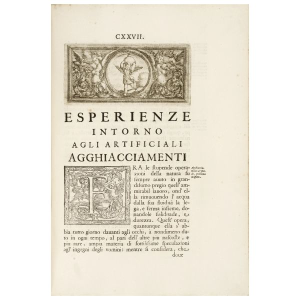 Magalotti, Lorenzo. Saggi di naturali esperienze fatte nell'Accademia del Cimento. Firenze, Cocchini, 1666.