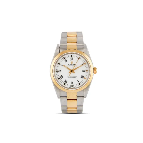 Rolex - ROLEX OYSTER PERPETUAL REF. 14203 N. N 2859XX STAINLESS STEEL AND GOLD WRISTWATCH, 1992