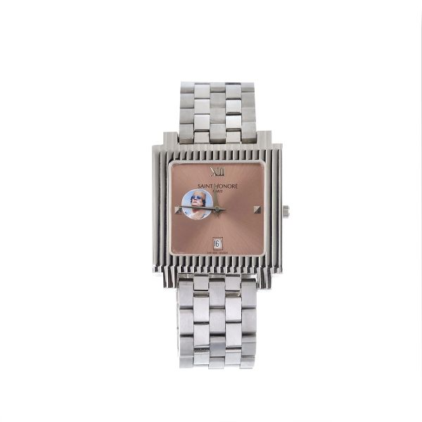 



SAINT HONORE STAINLESS STEEL WRISTWATCH WITH A CUSTOMIZED MUAMMAR GHEDDAFI