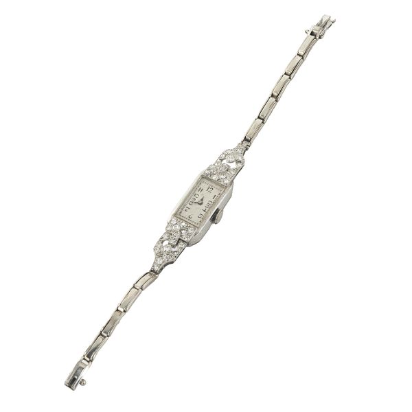 LADY'S WATCH IN PLATINUM AND 9KT WHITE GOLD