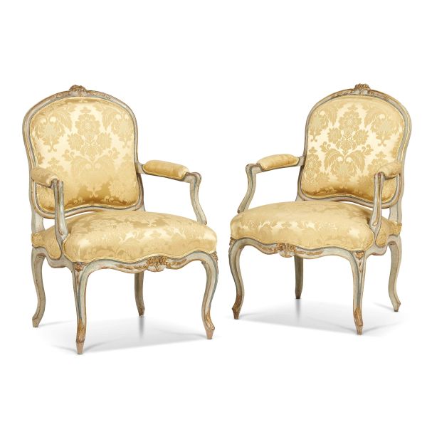 A PAIR OF GENOESE ARMCHAIRS, 18TH CENTURY