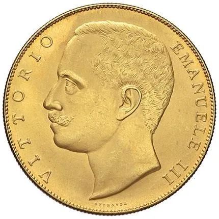 RIPRODUZIONE IN ORO DELLE 100 LIRE 1905