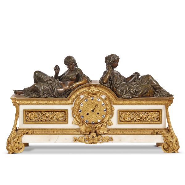 A FRENCH CLOCK, 19TH CENTURY