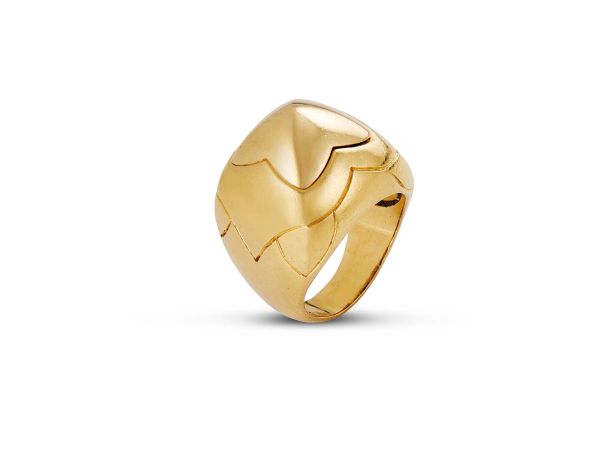 BULGARI "PIRAMIDE" ANELLO IN ORO GIALLO