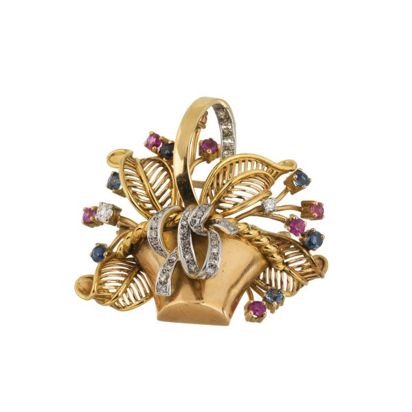 BLOOMING BASKET-SHAPED IN 18KT TWO TONE GOLD