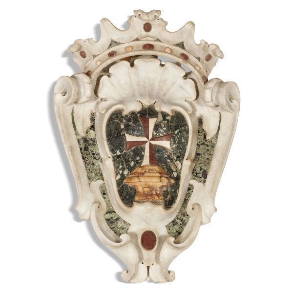 A NORTHERN ITALY CROWNED COAT OF ARMS, EARLY 18TH CENTURY