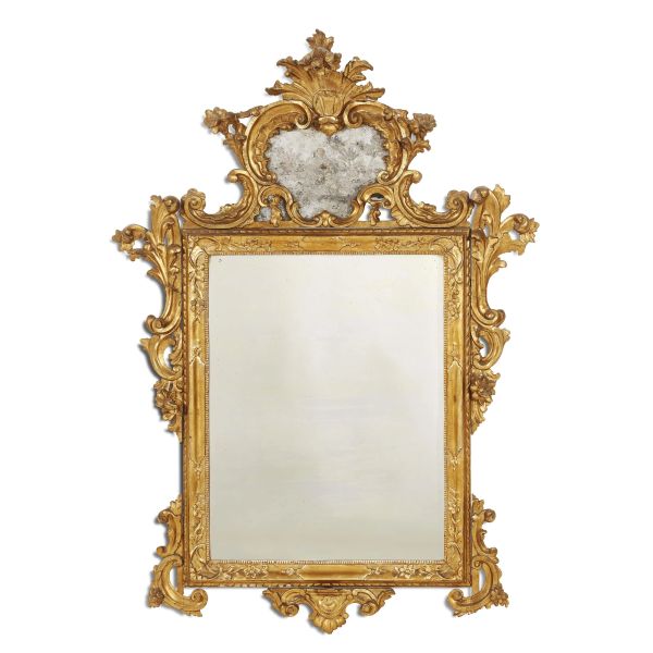 A VENETIAN MIRROR, HALF 18TH CENTURY