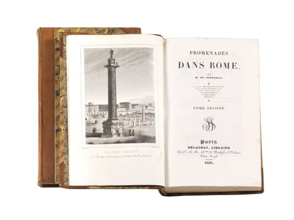 STENDHAL.   Promenades dans Rome. Tome premier [- seconde].   Paris, Delaunay, 1829.