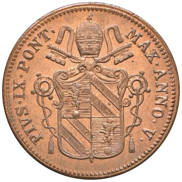 STATO PONTIFICIO. PIO IX (1846-1870) BAIOCCO 1851