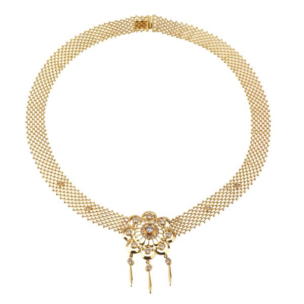 DIAMOND NECKLACE IN 18KT YELLOW GOLD